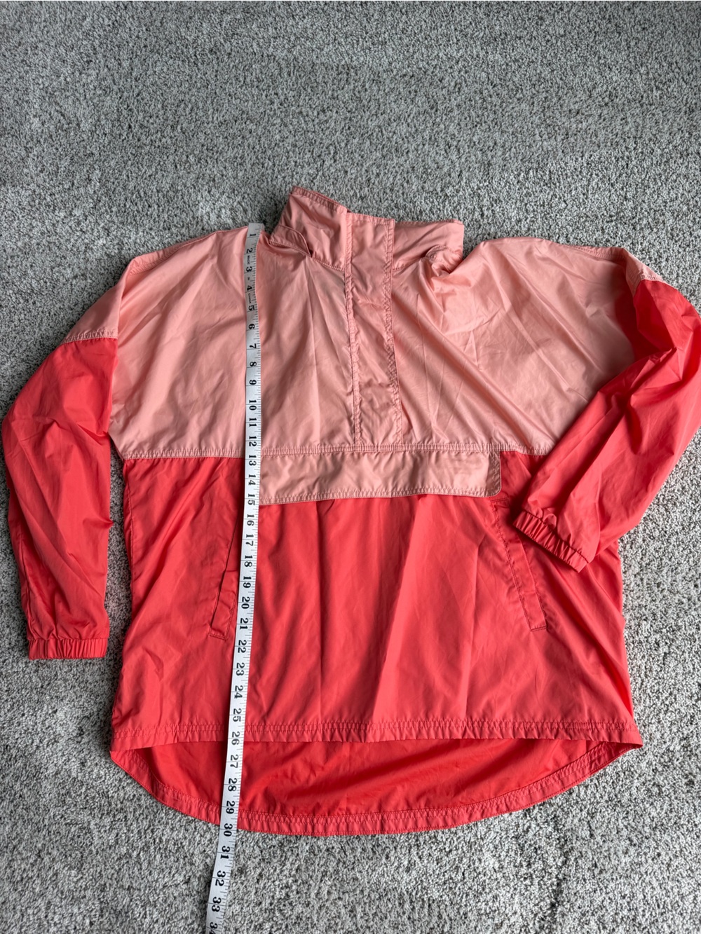 Lauren James Coral Reef Colorblock Anorak Windbreaker Jacket Pink Size Large - Picture 8 of 10